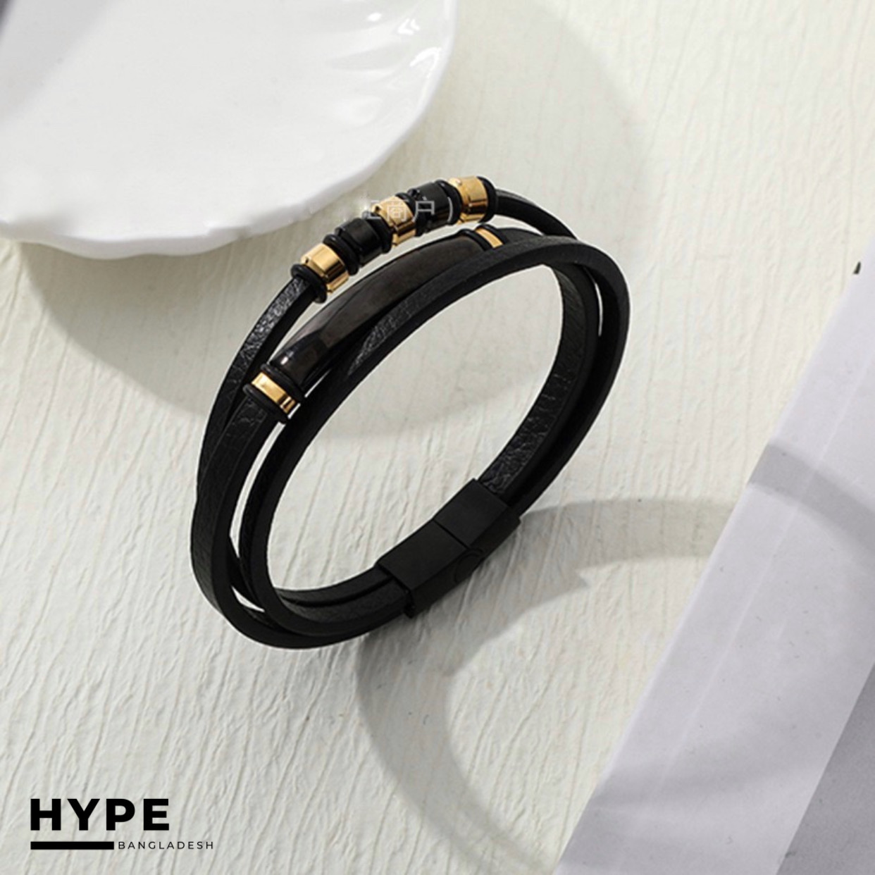 Leather Bracelet for men with magnetic closure_img_1