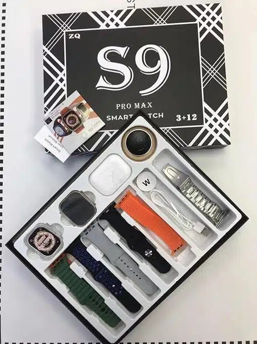 ZQ S9 Pro Max Smart Watch (3+12 Gift Pack Edition)
