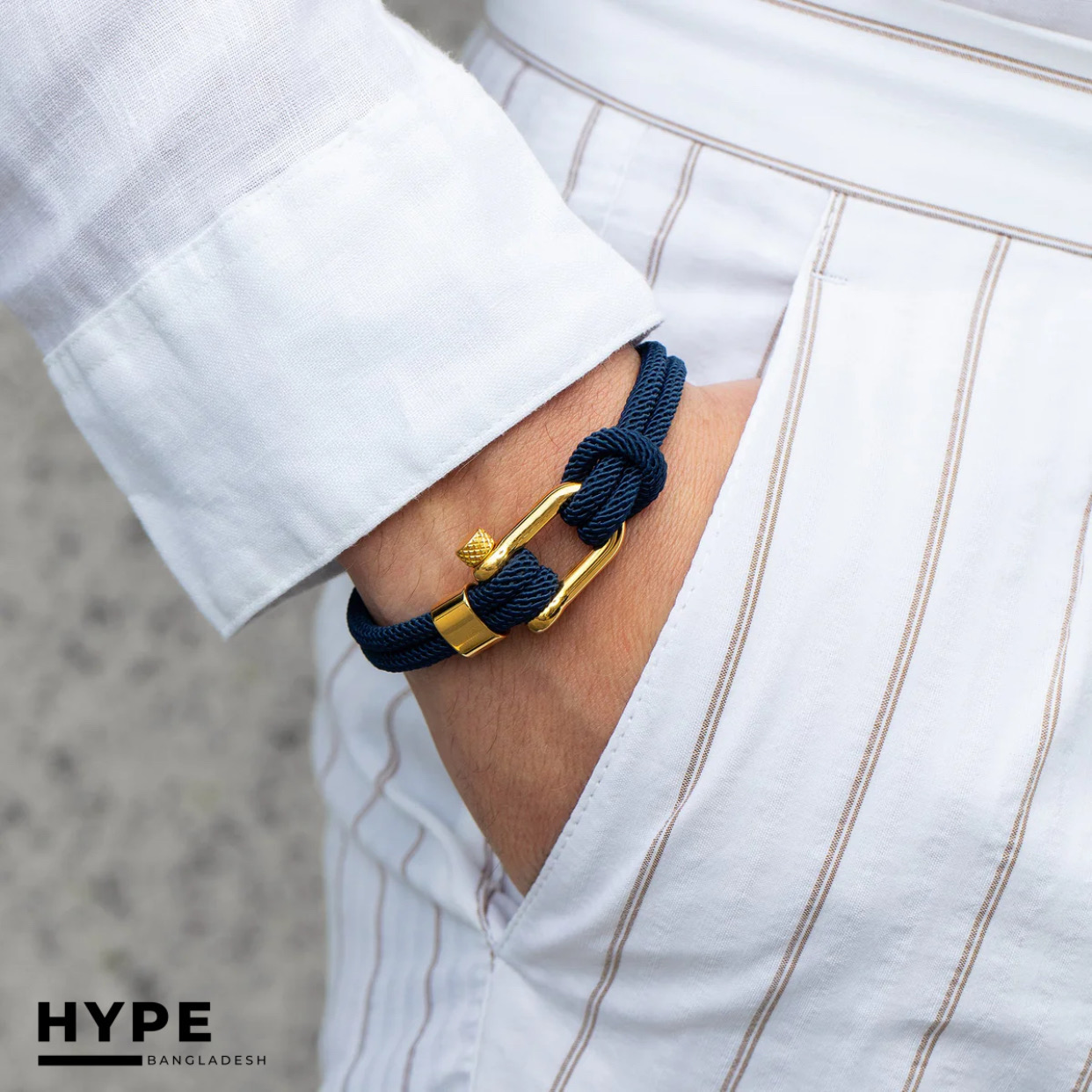 Double layer roap bracelet for men