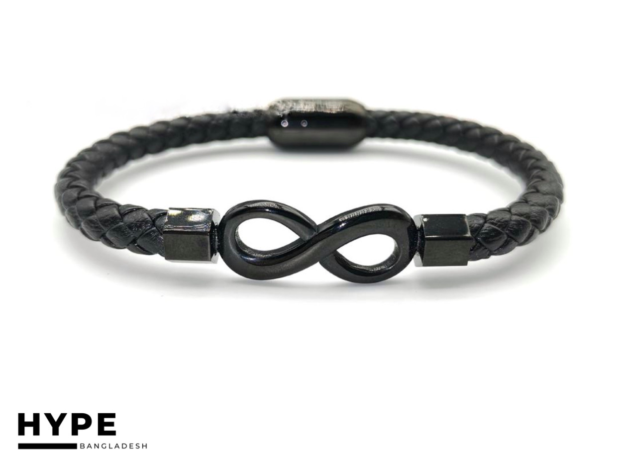 Leather Infinity bracelet for men
