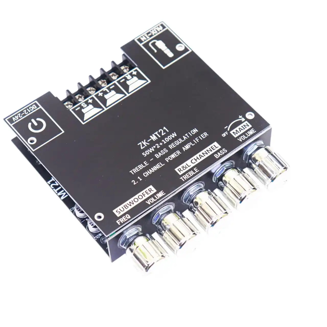 MT21 Bluetooth 5.0 Subwoofer Amplifier Board 50W x 2 + 100W 2.1 Channel Power Audio Stereo Amplifier
