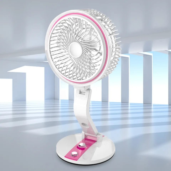 Rechargeable folding fan with LED light_img_1