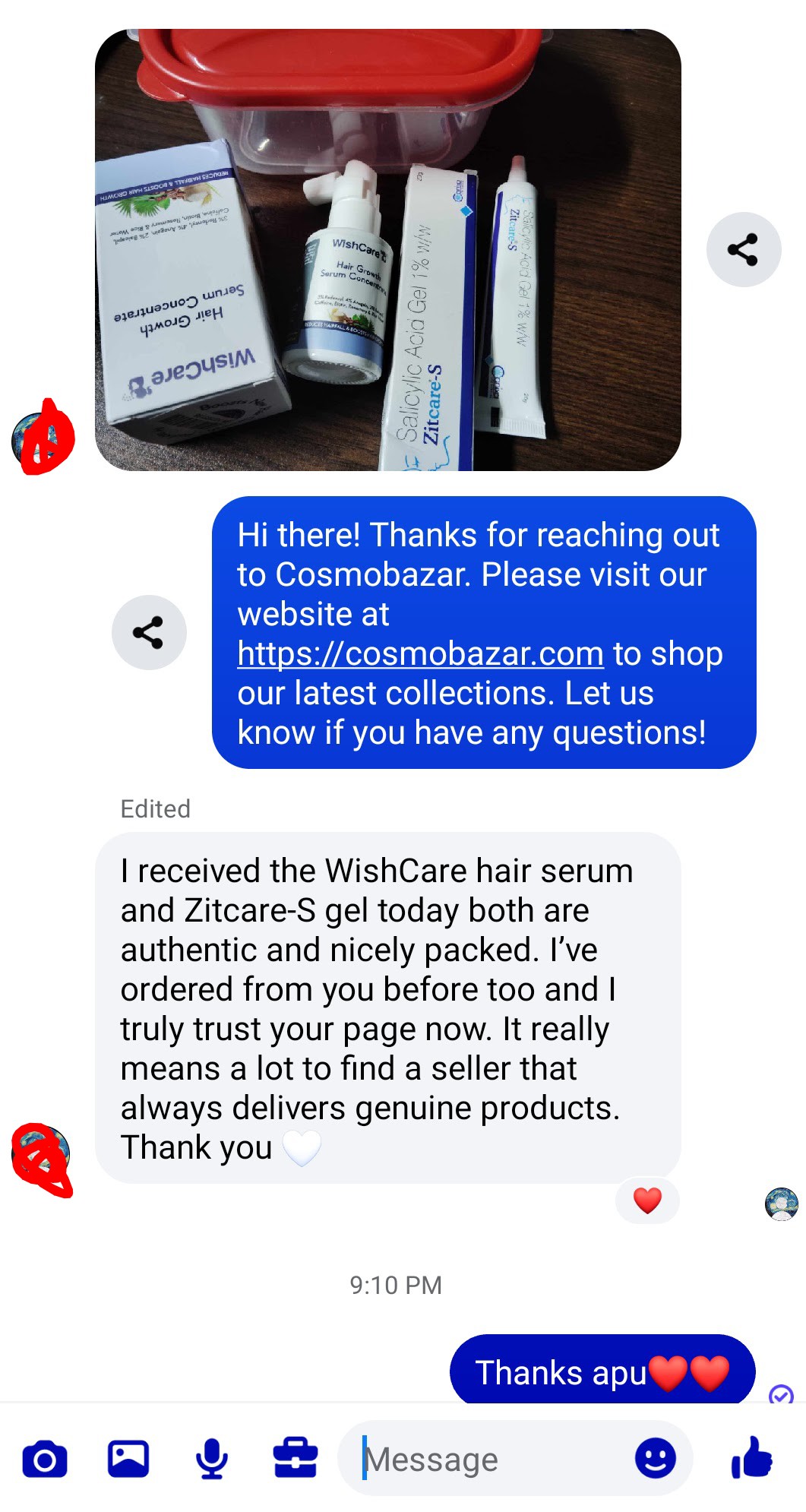 Customer review