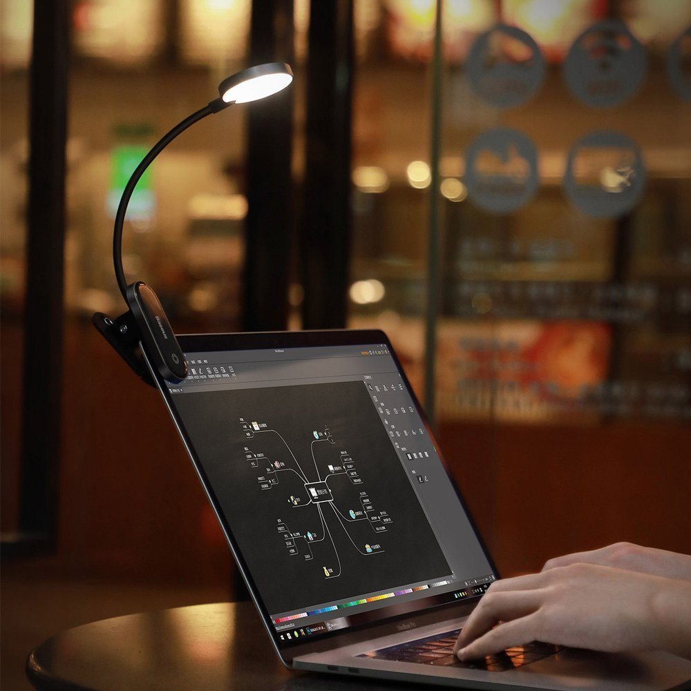 Baseus Rechargeable Mini Clip Lamp (DGRAD-0G) thumbnail 4