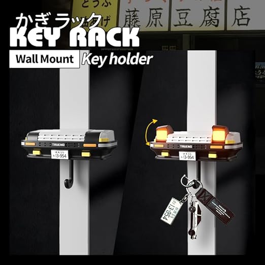 Car Headlight Wall Key Holder – Creative Automotive Key Hanger with LED Light_img_3