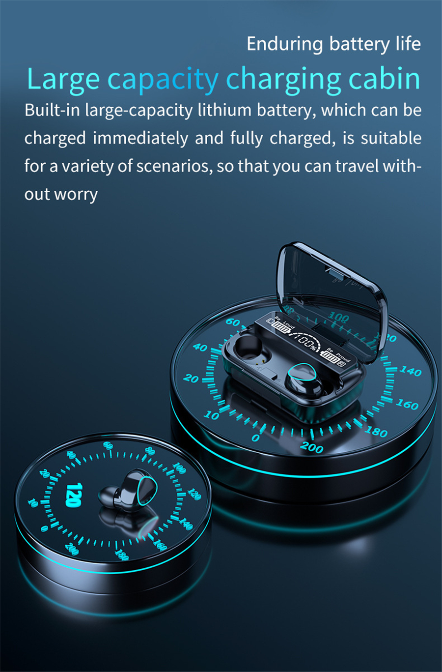 M10 tws Wireless Earphone Touch Bluetooth Earplug In Ear Stereo Sport Headsets cvc8.0 Digital Display Black Good If With No Reduction