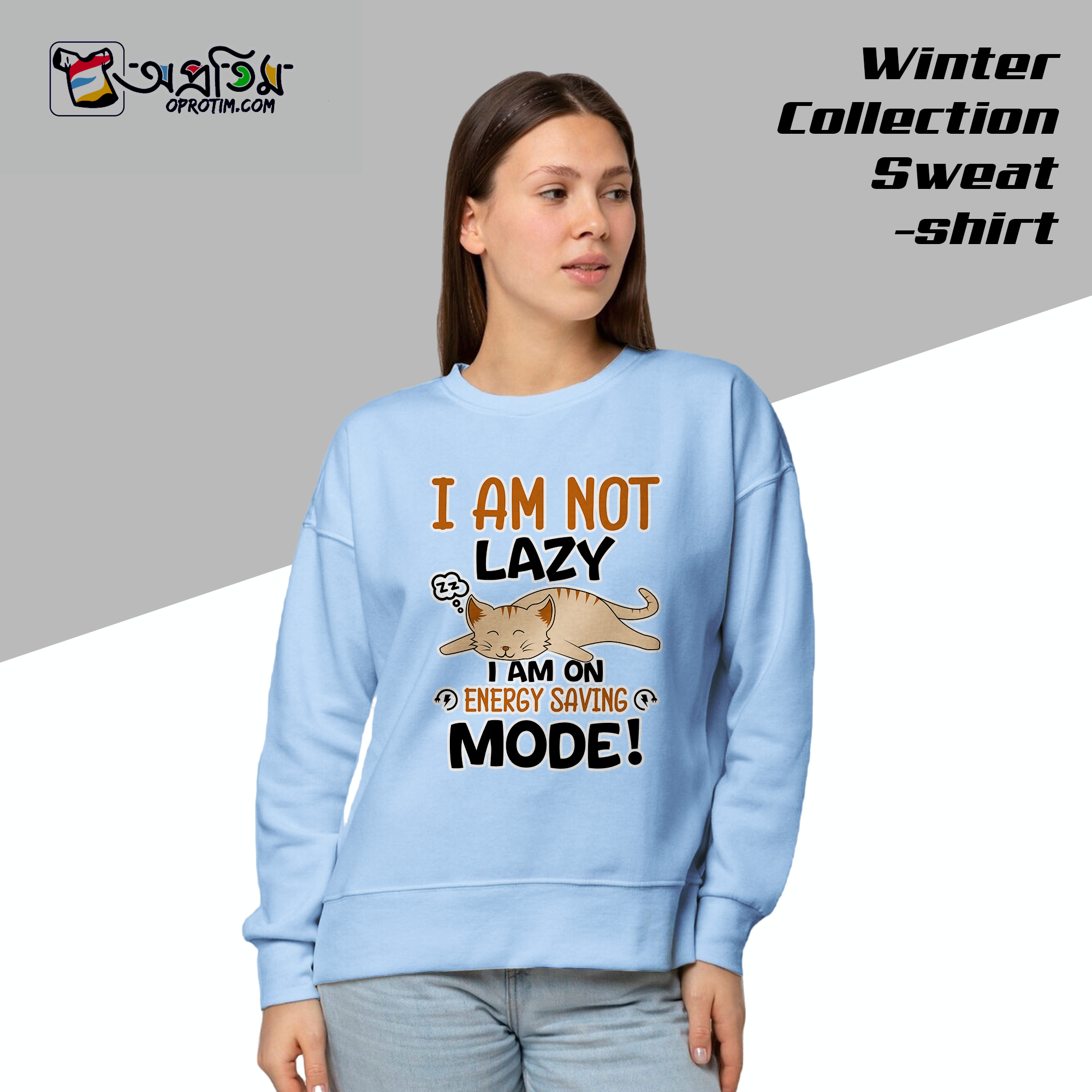 Ladies Black Design Printed Sweatshirt - Image 2