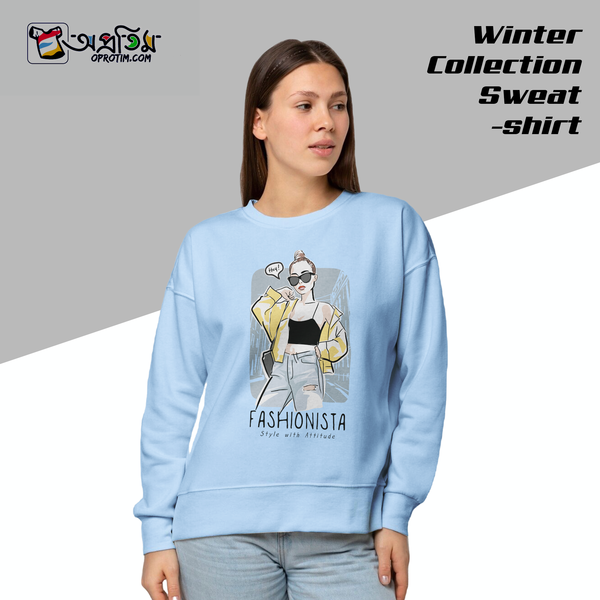 Ladies Exclusive Design Printed Sweatshirt - Image 2