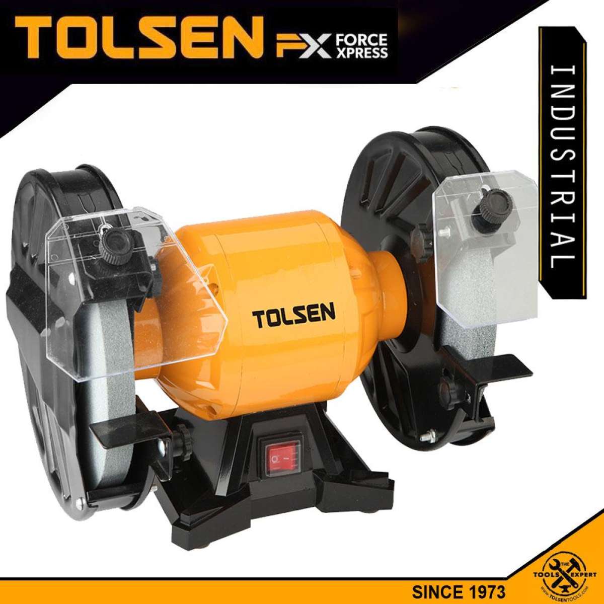 TOLSEN 79648, Bench Grinder 8", 350W, Heavy Duty 2-Stone Bench Grinder Machine; Model 79648_img_1