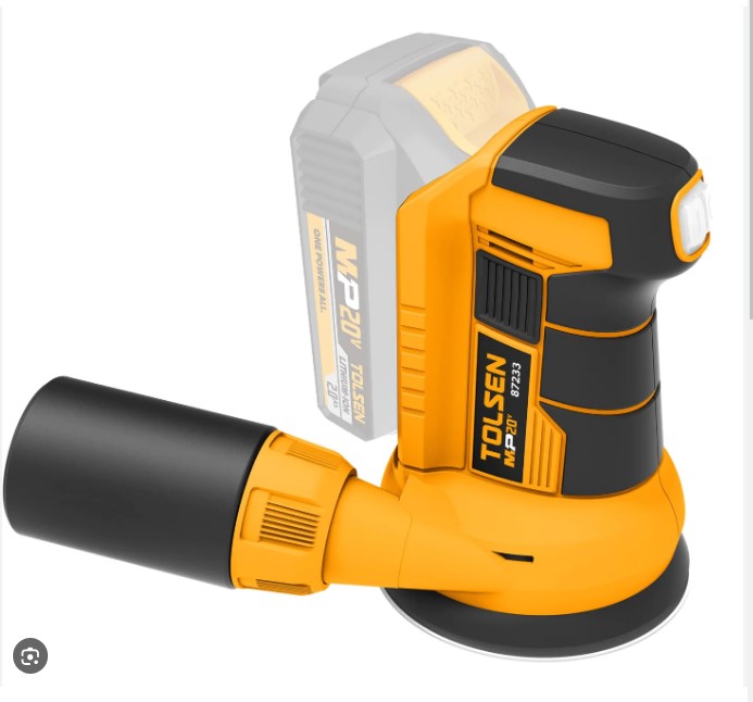 TOLSEN 87233 20V Li-ion Cordless Random Orbit Sander (Battery and Charger Not Included) Model 87233_img_2