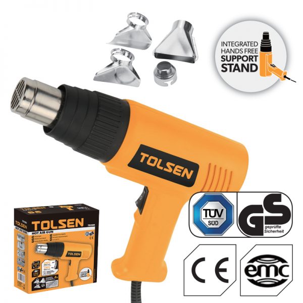 TOLSEN 79100, Hot Air Heat Machine 2000W Dryer w/ 4 accessories; Model: 79100_img_1