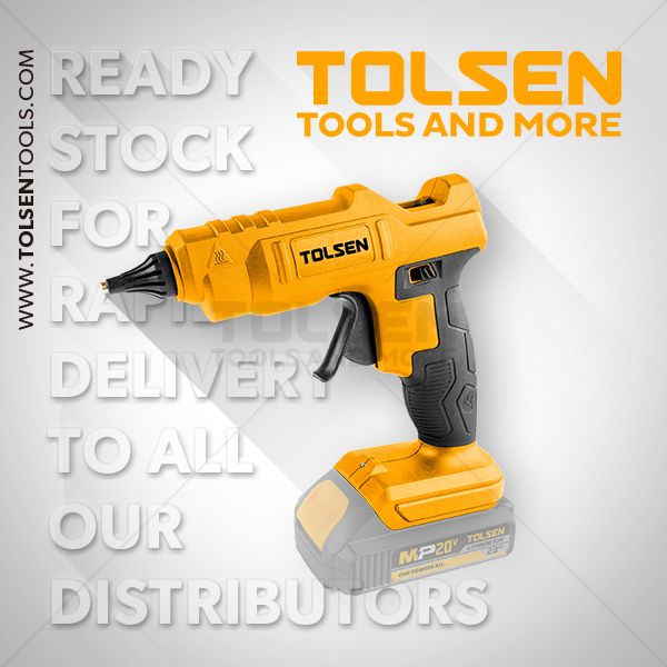 TOLSEN 87316 20V Li-ion Cordless Glue Gun with 3Pcs Glue Stick (Not Included Battery and Charger); Model : 87316_img_2