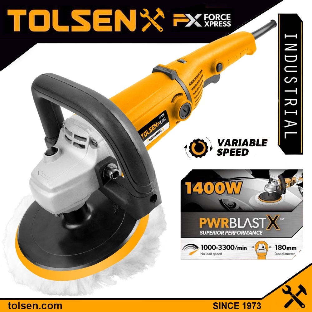 TOLSEN 88598 180mm Angle Polisher, Car Polisher 1400W Model: 79528 ( 88598 )_img_0