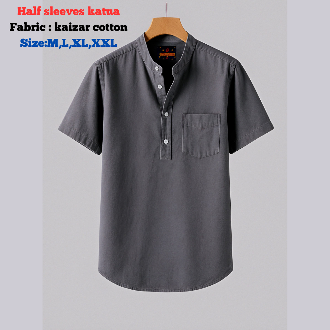 Kaijar Cotton Half Sleeves Katua For Men_img_2