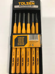 Tolsen 6Pcs Nail Punch Tool Set with Case (HRC56-62) Model:25090_img_6