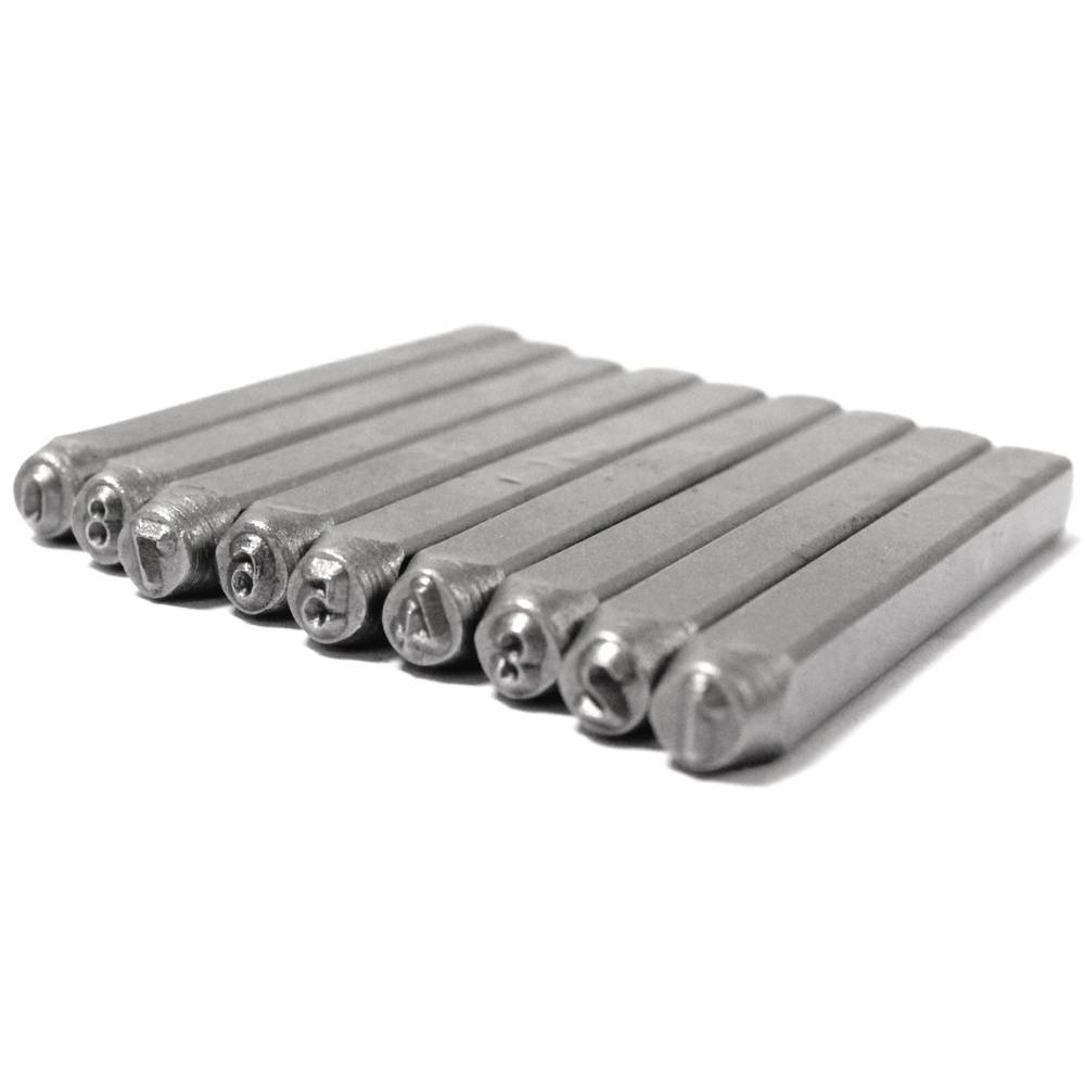 TOLSEN 25094 9Pcs Steel Number Punch Set | 3mm | Hardened Carbon Steel | Sandblasted Finish | Model: 25094_img_4