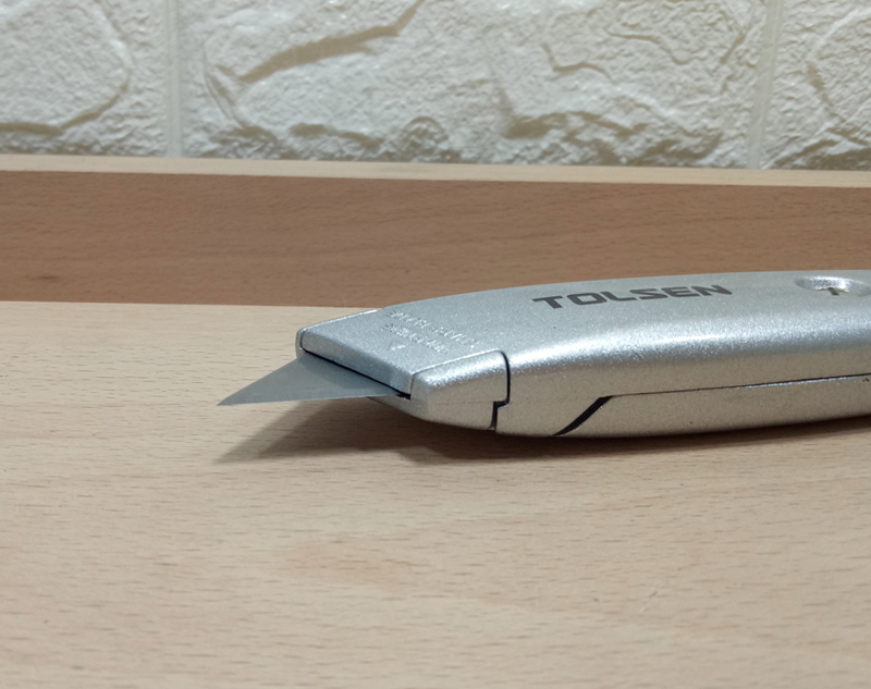 TOLSEN 30008 Retractable Utility Cutter (61x19mm) Aluminium Body Box Cutter Model: 30008_img_5