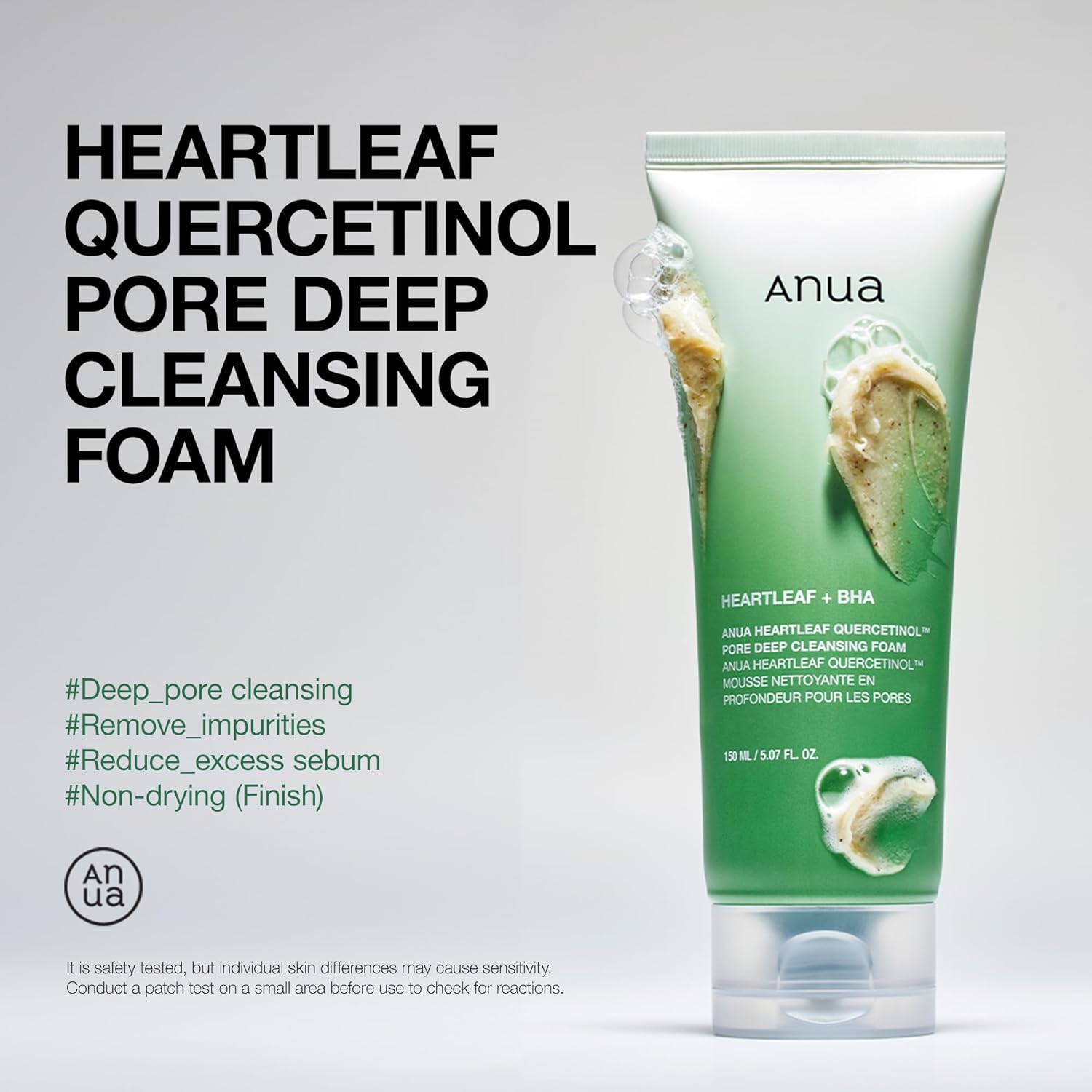 ANUA - HeartLeaf Quercetinol Pore Deep Cleansing Foam - 150ml thumbnail 4