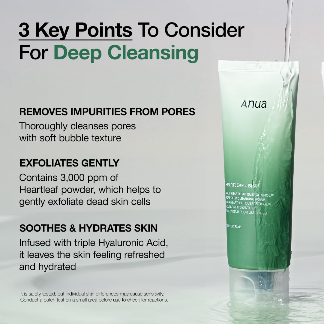 ANUA - HeartLeaf Quercetinol Pore Deep Cleansing Foam - 150ml thumbnail 5