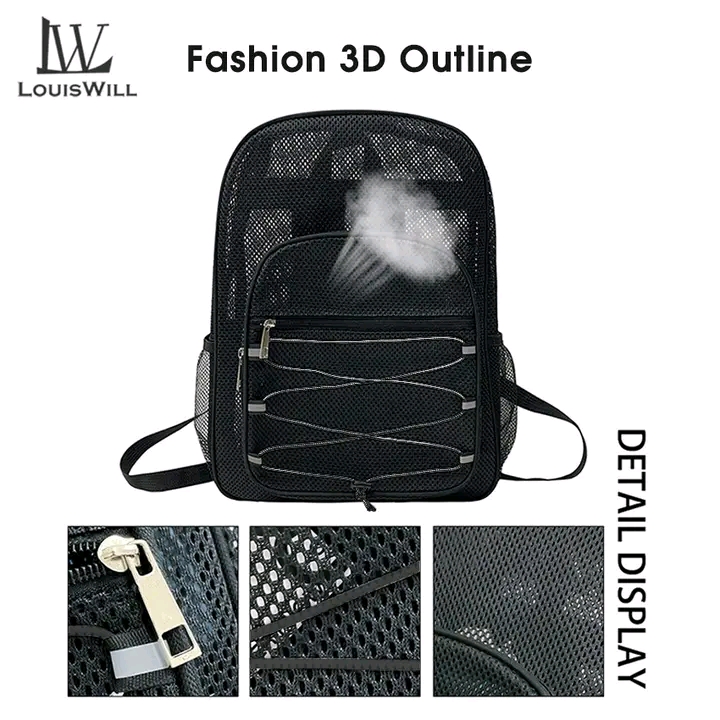 💥LouisWill Breathable Backpack with Elastic Cord for Commuting Swimming/Outdoor/Sports_img_4