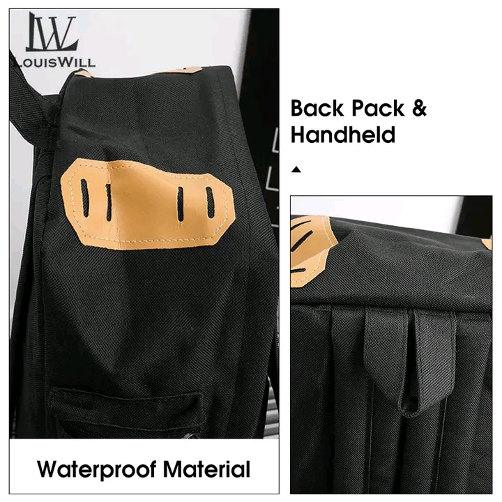 LouisWill Unisex Backpack Large Capacity Shoulder Bag Fashion Student Bag School Bag Hiking Travel Bags Men's Waterproof Bag Casual Nylon Backpacks_img_5
