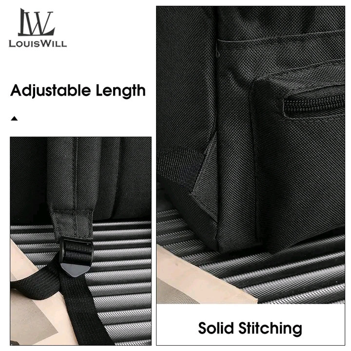 LouisWill Unisex Backpack Large Capacity Shoulder Bag Fashion Student Bag School Bag Hiking Travel Bags Men's Waterproof Bag Casual Nylon Backpacks_img_8