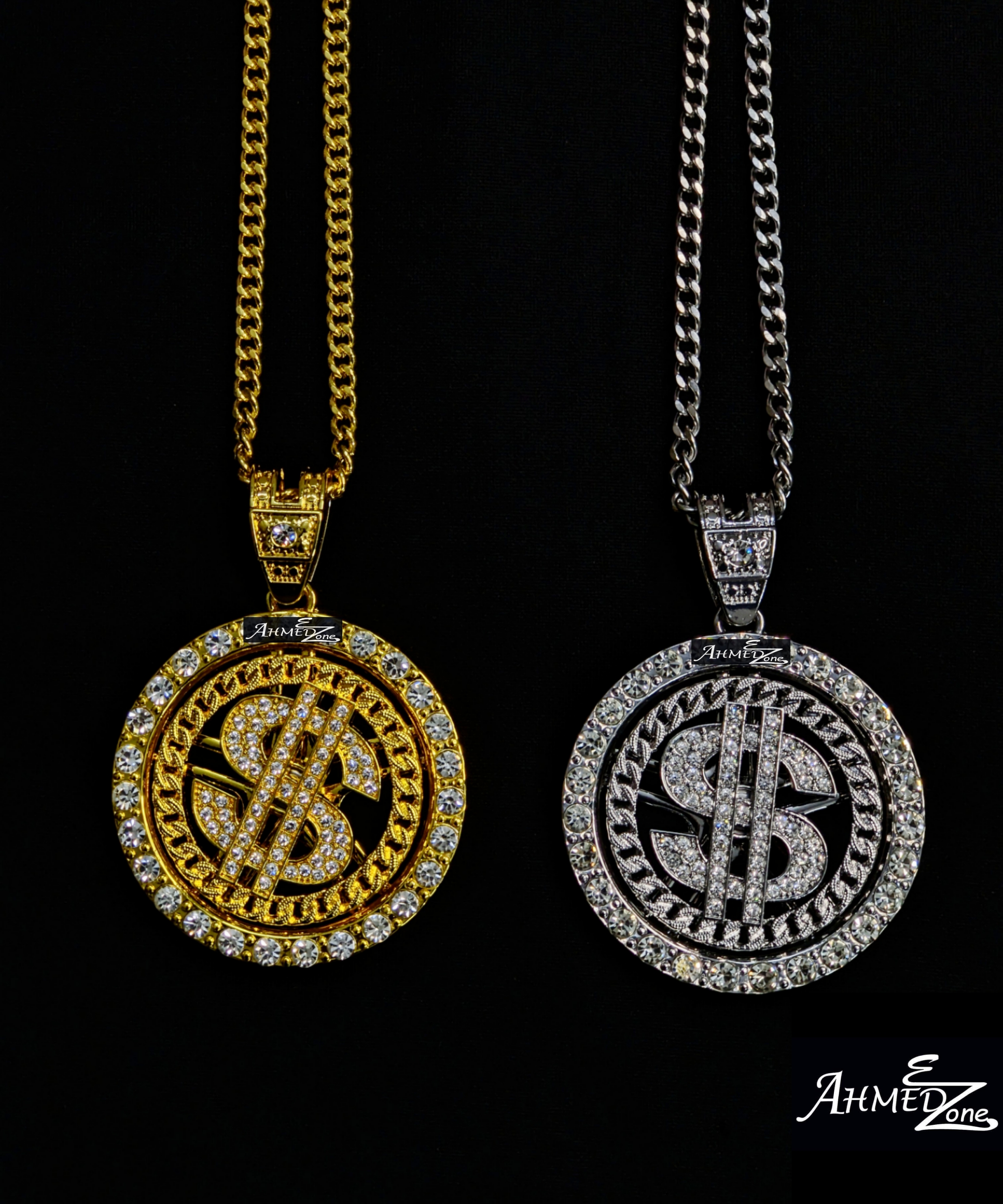 Dollar Hip Hop Locket With Chain