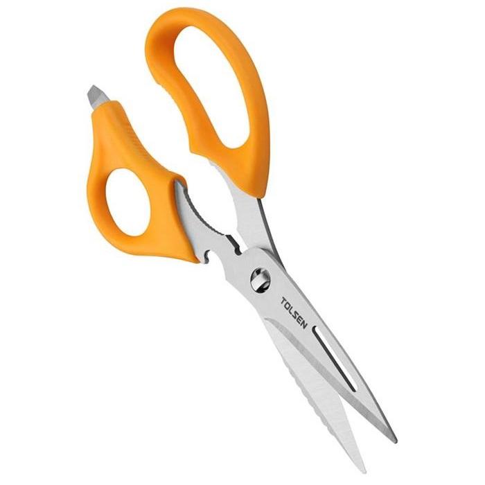 TOLSEN 30049 Multi-Purpose Scissors | 10-in-1 Industrial Tool | Non-Slip Handle | Stainless Steel Blade | Model: 30049_img_2