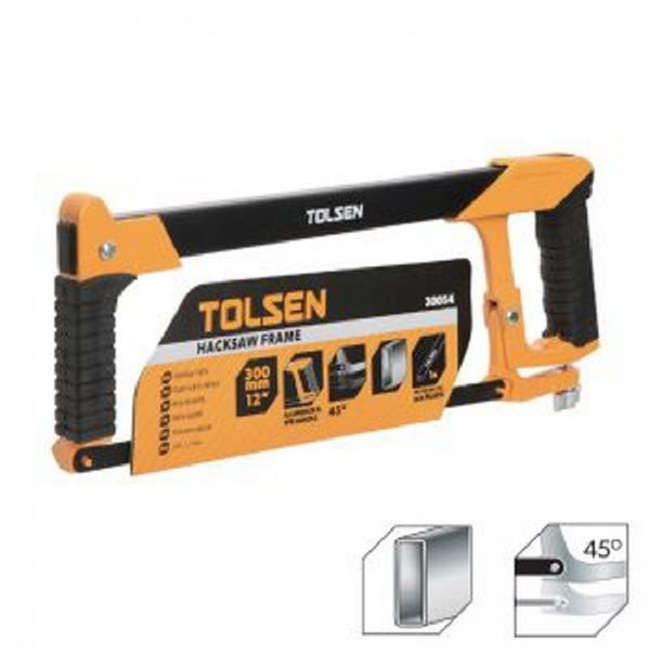 TOLSEN 30054 Hacksaw Frame | 12" (300mm) | Industrial | Square Lacquered Steel Tube | Aluminium & TPR Handle | Includes Saw Blade | Model: 30054_img_2