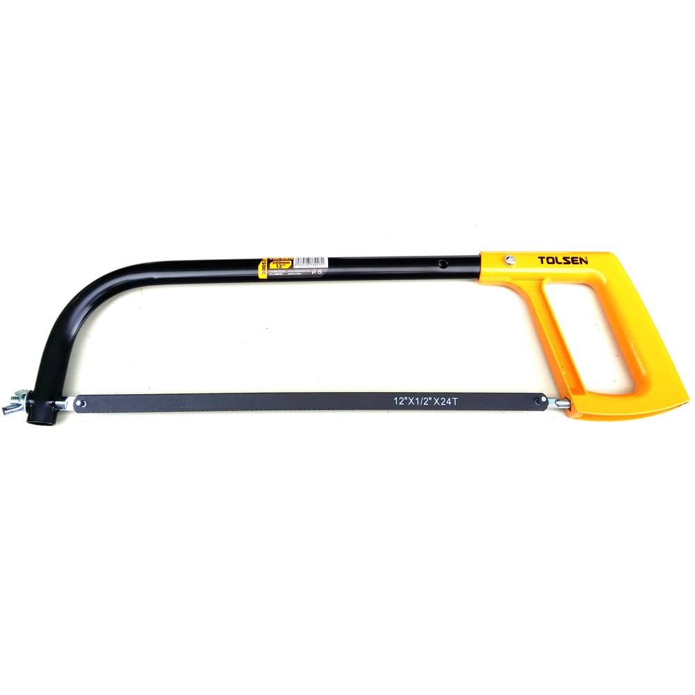 TOLSEN 30053 Hacksaw Frame | 12" (300mm) | Round Lacquered Steel Tube | Aluminium Handle | Includes 1 Free Saw Blade | Model: 30053_img_3