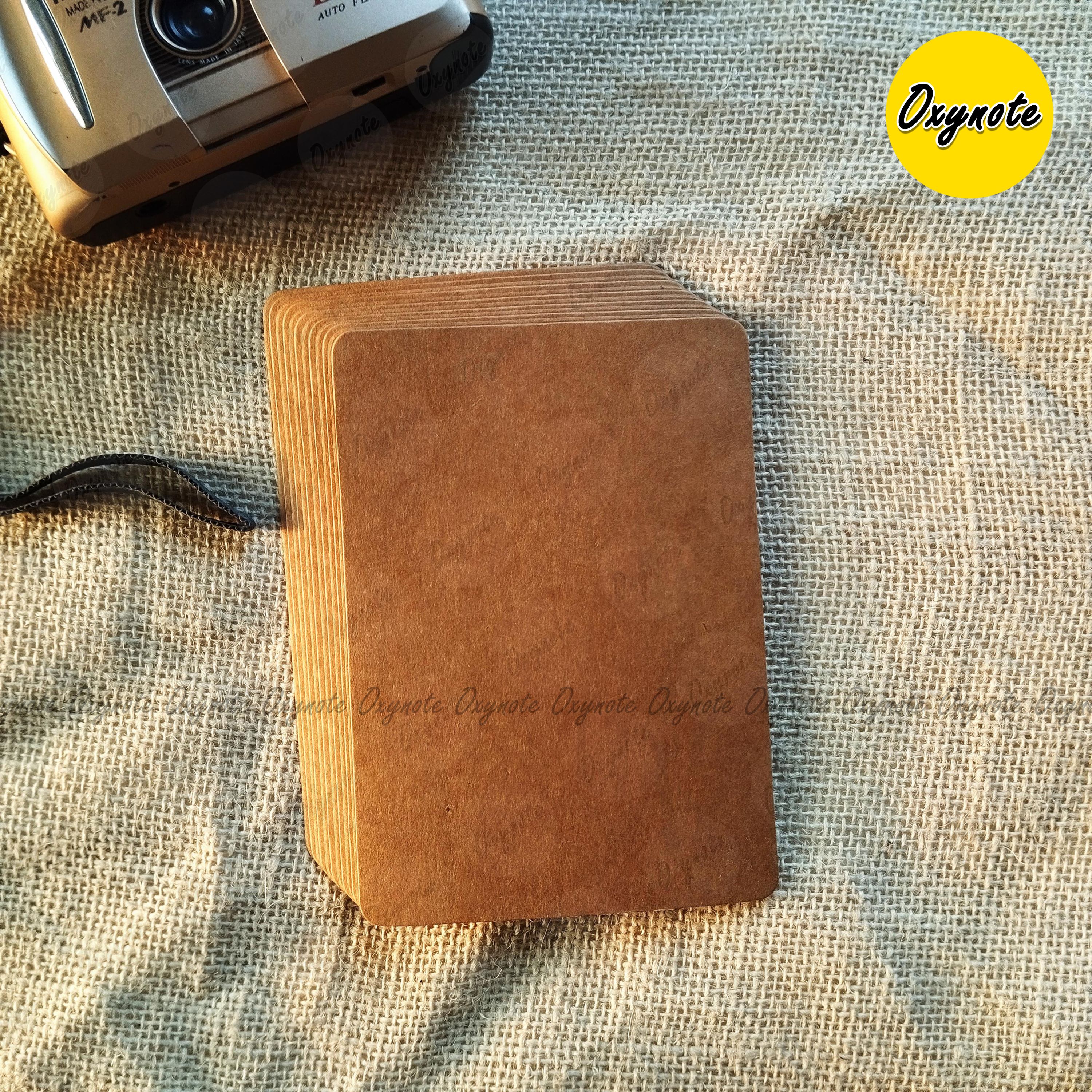 A5 & A6 Size Blank Kraft Card by OXYNOTE - Round Corner - 400GSM
