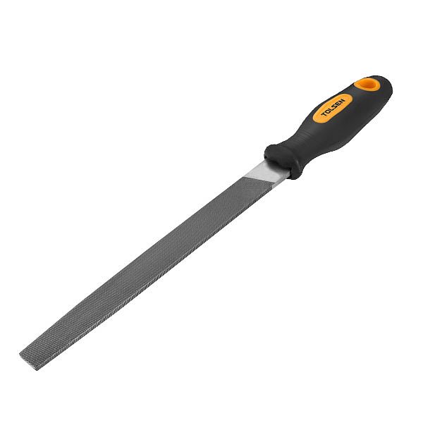 TOLSEN 32001 Steel File (Flat) | 8" (200mm) | T12 Carbon Steel | TPR Handle | Model: 32001_img_4