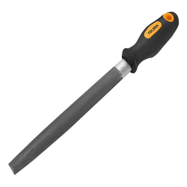 TOLSEN 32005 Steel File (Half Round), 8" (200mm), T12 Carbon Steel, TPR Handle | Model: 32005_img_4