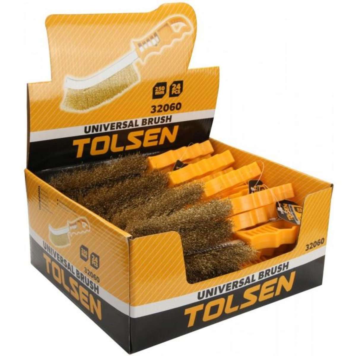 TOLSEN 32060 Universal Stainless Steel Wire Brush, 10" (250mm); Model: 32060_img_1
