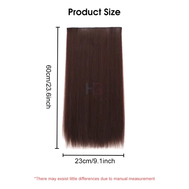 HEGRUS 60CM Natural Straight Hair Heat Resistant Synthetic_img_1