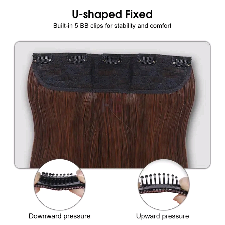 HEGRUS 60CM Natural Straight Hair Heat Resistant Synthetic_img_2