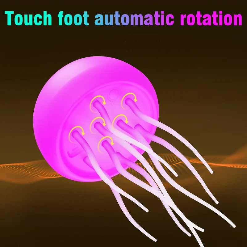 Creative Home Lighting Dynamic Voice Control Jellyfish Lamp Color Changing Atmosphere Romantic Rechargeable Ambient Night Light_img_5