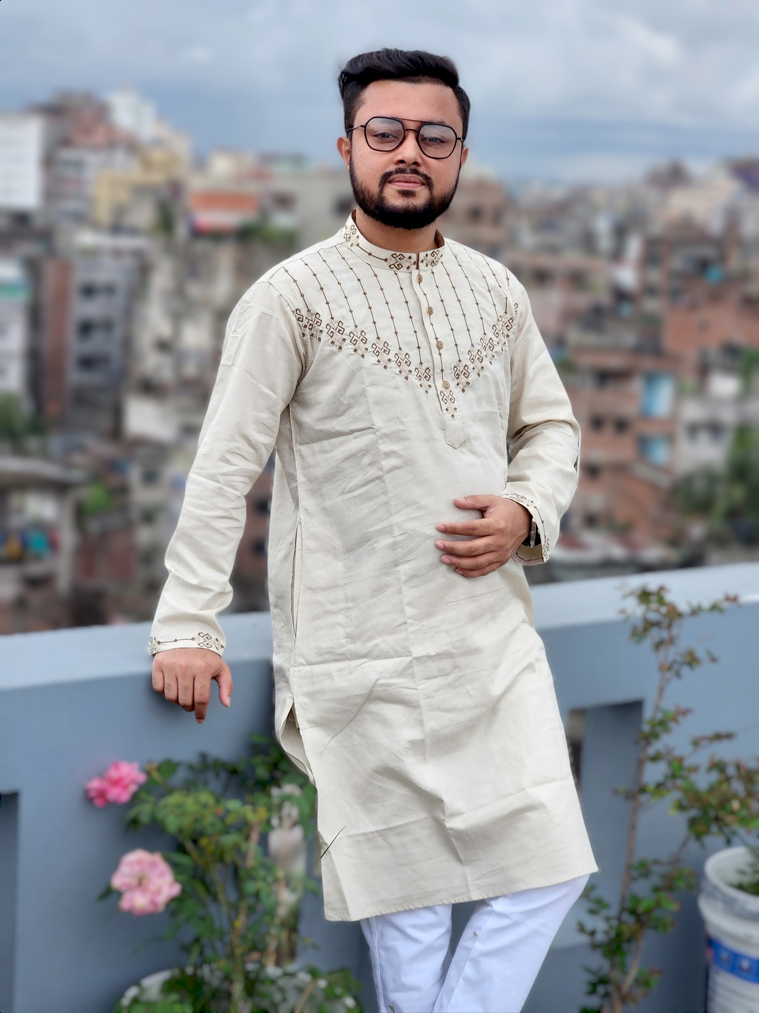 Premium Elite Chest embroidered panjabi code 718_img_2