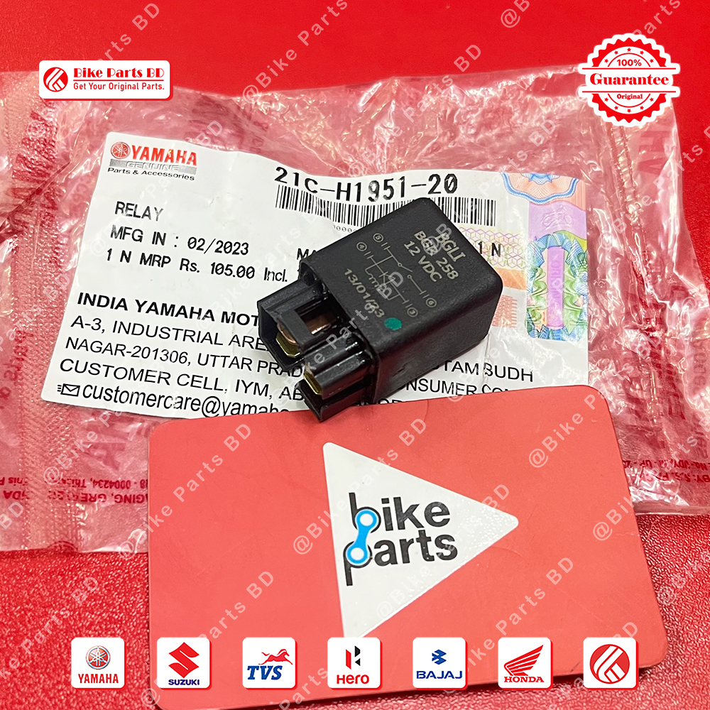 Relay Assy-Headlight Relay for Yamaha FZS V1, FZS V2, Fazer V1, Fazer V2, R15 V2, MT15 V2, Saluto 125 bike.