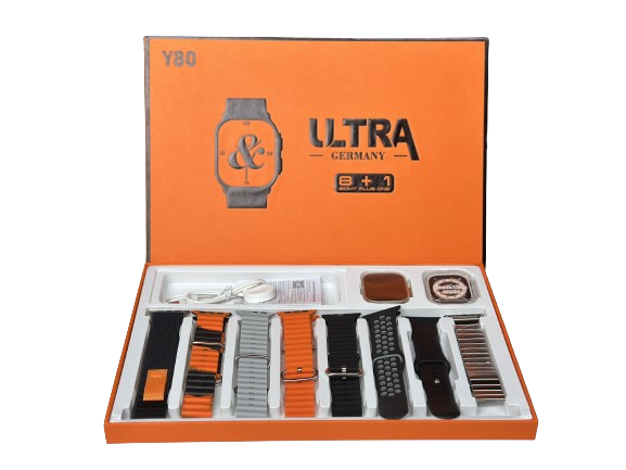 Y80 Ultra Smartwatch With 8 Strap
