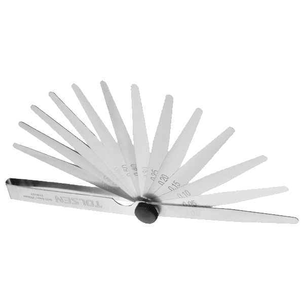 TOLSEN 35044 Feeler Gauges, 13 Blades, 0.05-1.00mm, 100mm Length, Chrome Plated Case | Model: 35044_img_3