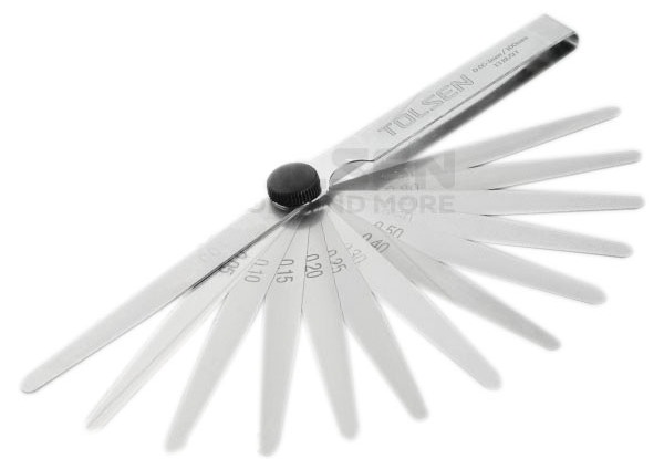 TOLSEN 35044 Feeler Gauges, 13 Blades, 0.05-1.00mm, 100mm Length, Chrome Plated Case | Model: 35044_img_4