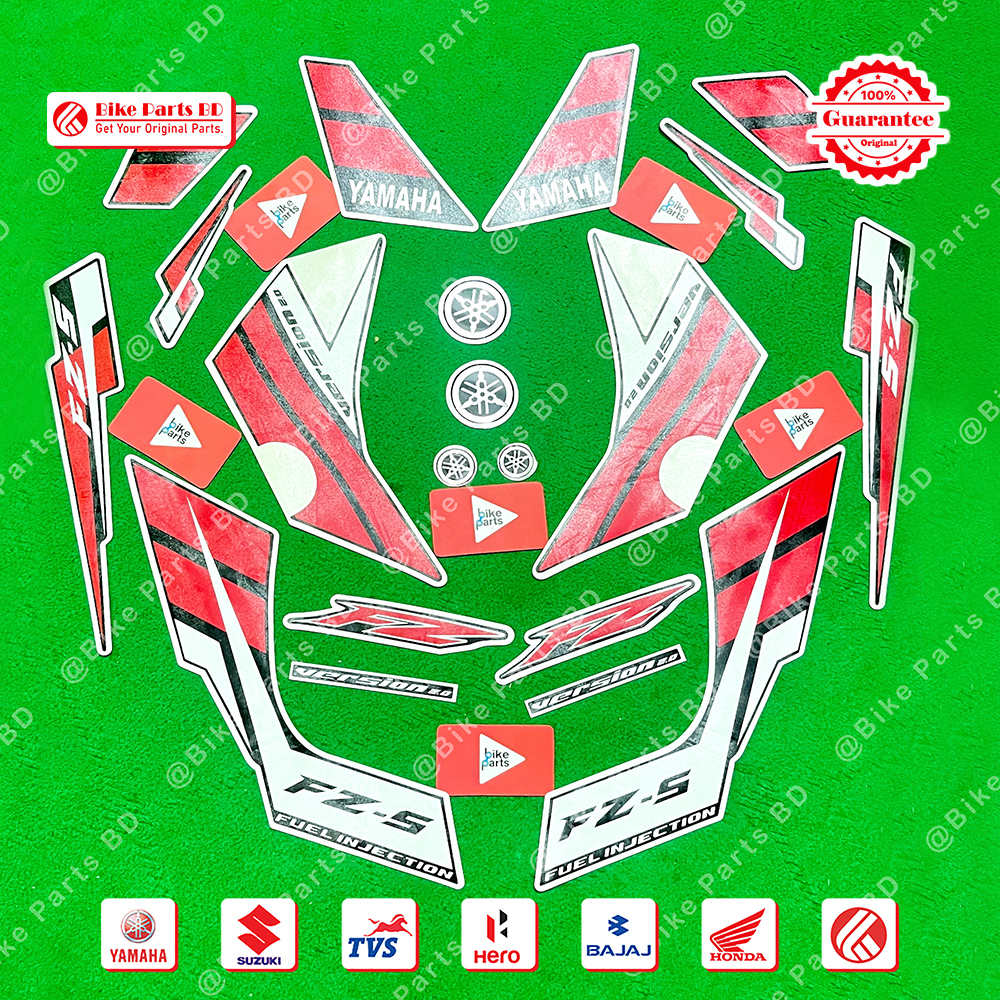 Full Set Sticker for Yamaha FZS V2 (Dark Night-New Model) bike. thumbnail 2