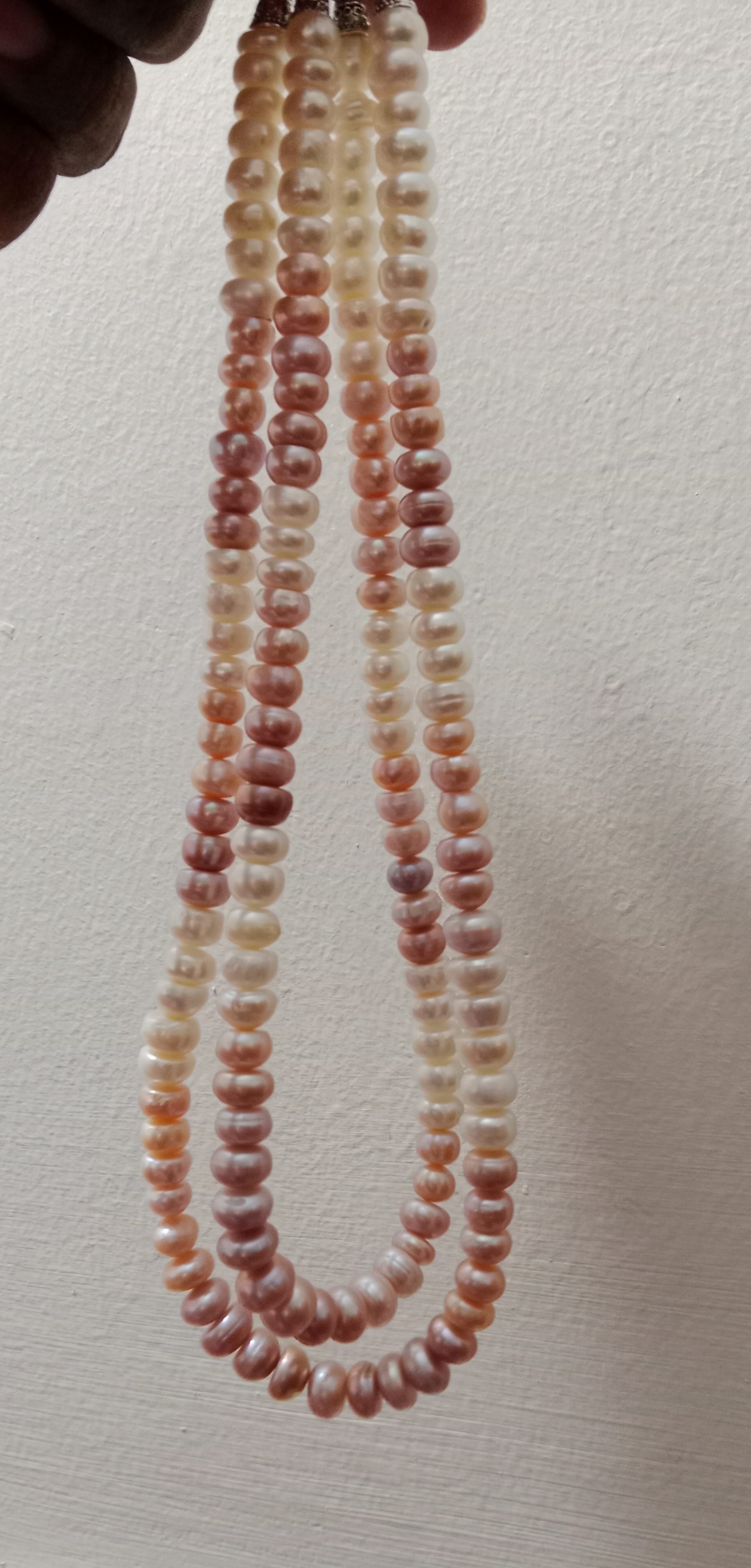 Button shape Pearl Necklace_img_0