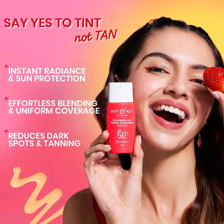 Dot & key Strawberry Dew Tinted sunscreen with Spf 50+ PA ++++