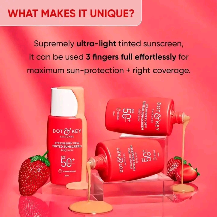 Dot & key Strawberry Dew Tinted sunscreen with Spf 50+ PA ++++_img_2