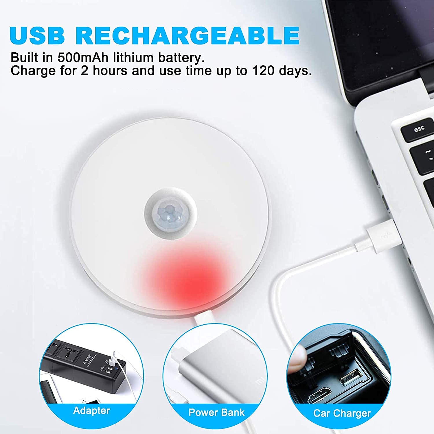 Wireless Motion Sensor Led Wall Night Light With Usb Charging Stick Lamp_img_2
