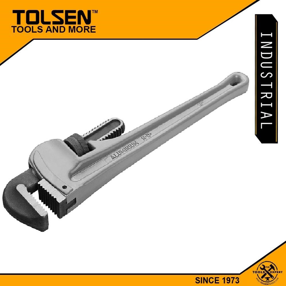 TOLSEN 10226 Aluminum Pipe Wrench, 36" (900mm), Aluminum Alloy Body, Industrial Series | Model: 10226_img_2