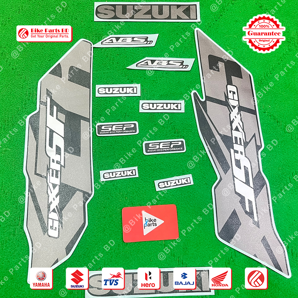 Full Set Sticker for Suzuki Gixxer SF (New Model-Mat Blue) bike. thumbnail 2