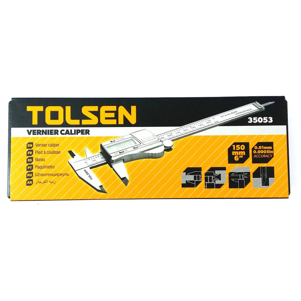 TOLSEN 35053 6" Digital Caliper | Metric & Inch | 0.01mm Accuracy | Stainless Steel | Four-Way Measurement | Model: 35053_img_7